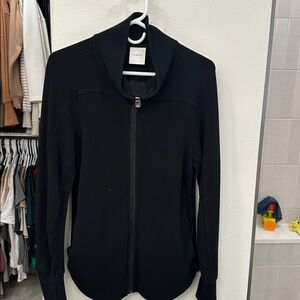 Varley Black High-Collar Zip-Up Jacket